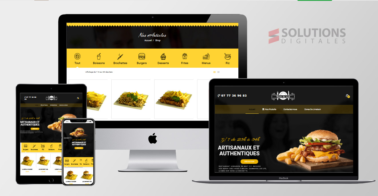 Site d'un restaurant
