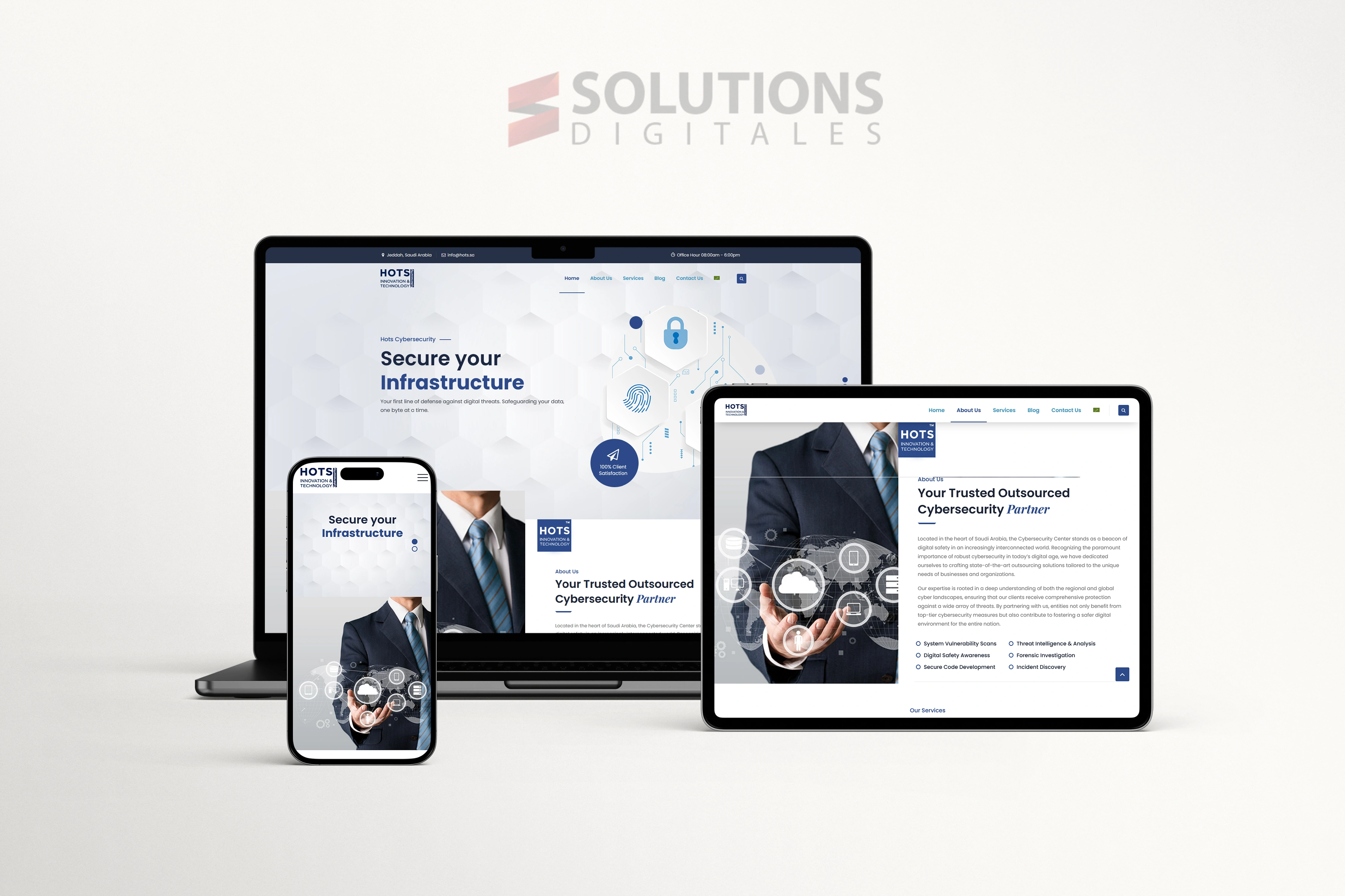 Site web pour Service Cybersécurité 