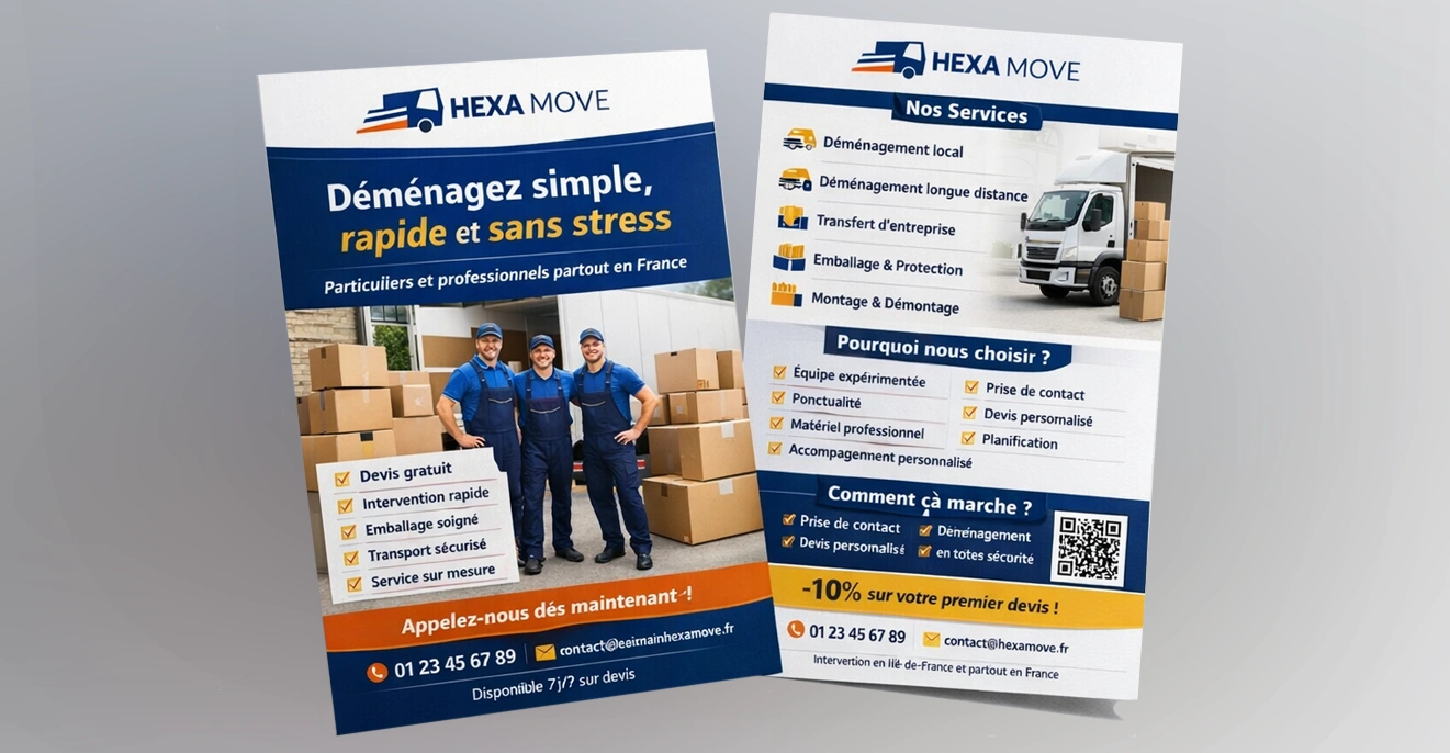 Flyer pour déménageur